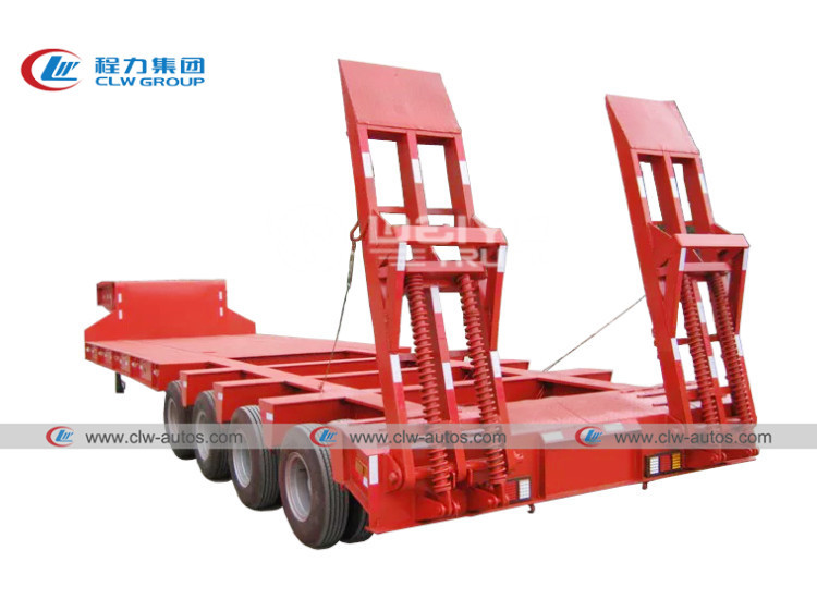 Quality 4 Lines 8 Axles Gooseneck Hydraulic Extendable Low Bed Semi Trailer 150 Tons 160T for sale