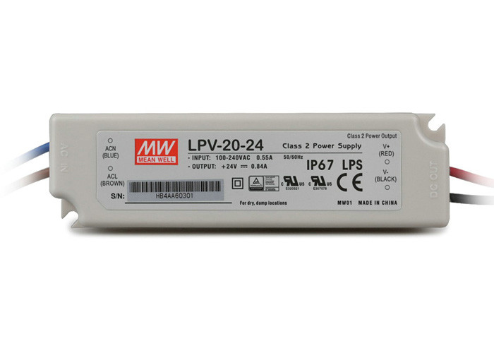 Quality Constant Voltage 20W LED Driver Power Supply AC-DC 24V 0.84A Single Output LPV-20-24 for sale