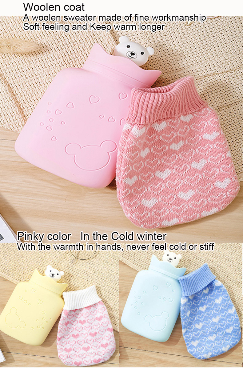 Anti Aging Small Hot Water Bag Pink Cute Color Integral Molding Process