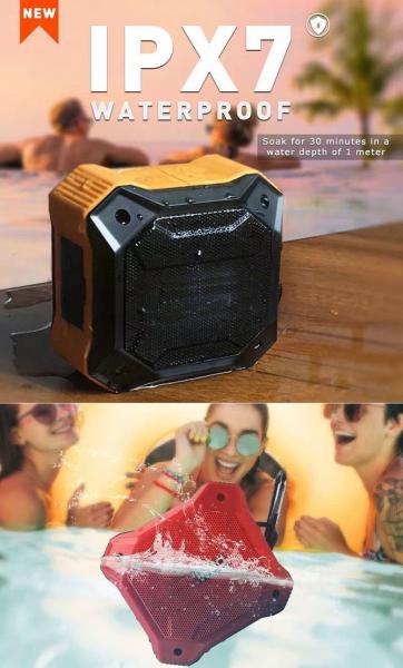 D10T Ipx7 Portable Bluetooth Speakers 800mah Battery Low Bass Support TF Card