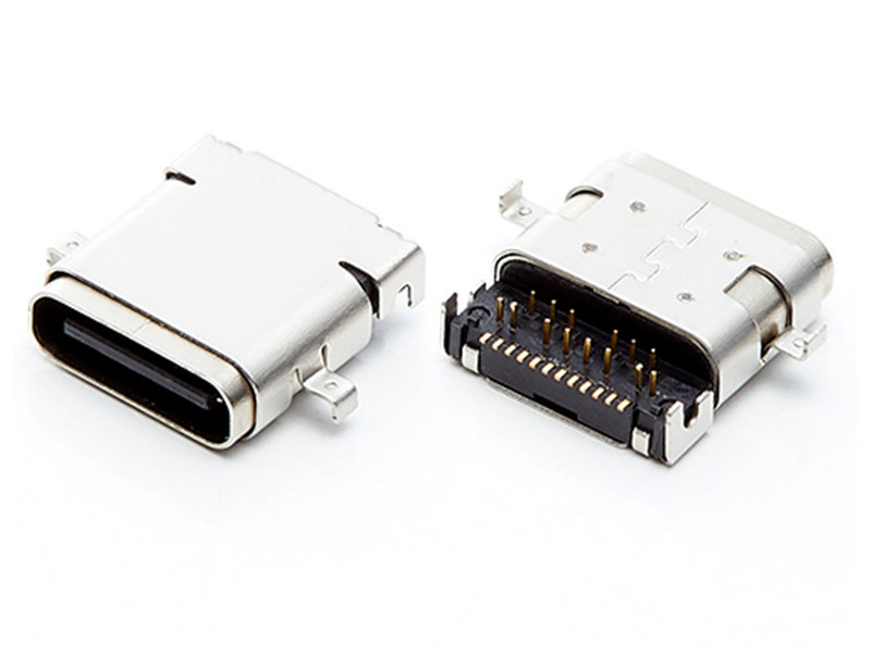 24 Pin USB Type-C Connector Receptacle (Offset), HULYN