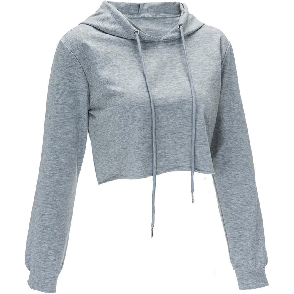 Women's Sexy Long Sleeve Hoodie with Openwork Design Casual Style in Multiple Colors