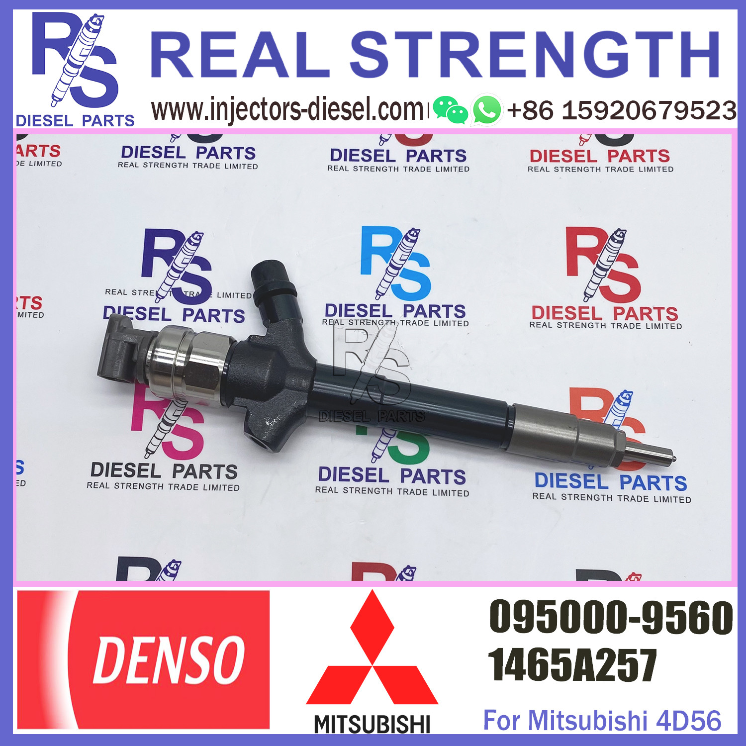 Common Rail Diesel Injector 095000-9560 for Mitsubishi L200 Pajer 4D56 diesel fuel injector 1465A257