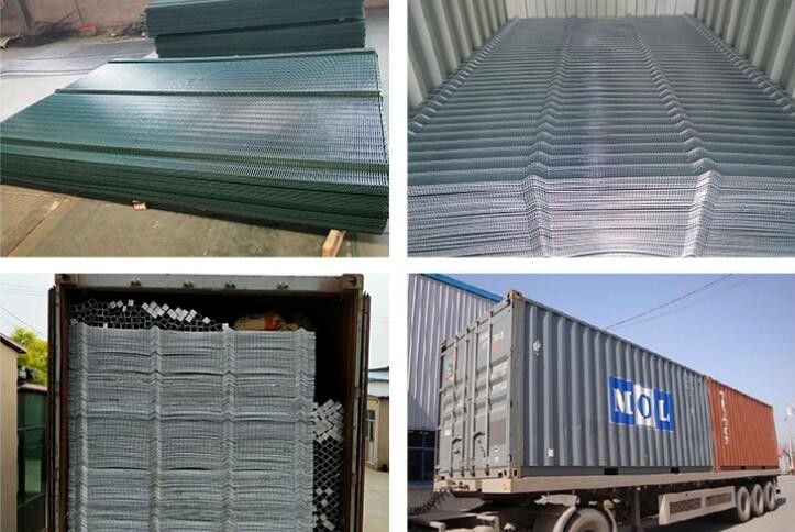 Buckle Post 2.5M Anti Climb Security Fencing Highway Prison Mesh 358