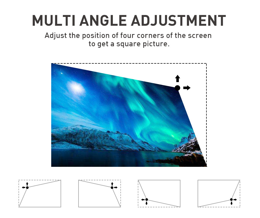 Flyin P12 1080P Max 4K Mini Projector 9000mAh Battery Outdoor Video 400 ANSI Lumens Android 9 2GB/16GB DLP Link 3D Proyector