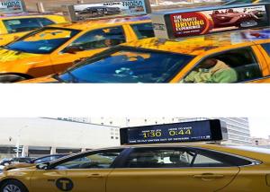 Quality Taxi Top Led Display Screen Single / Double Sided 3G 4G WIFI GPS Sign Aluminum for sale