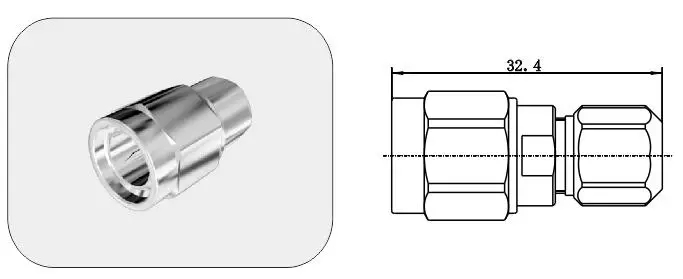 TNC Male Connector 500 Cycles Durability Long Service Life