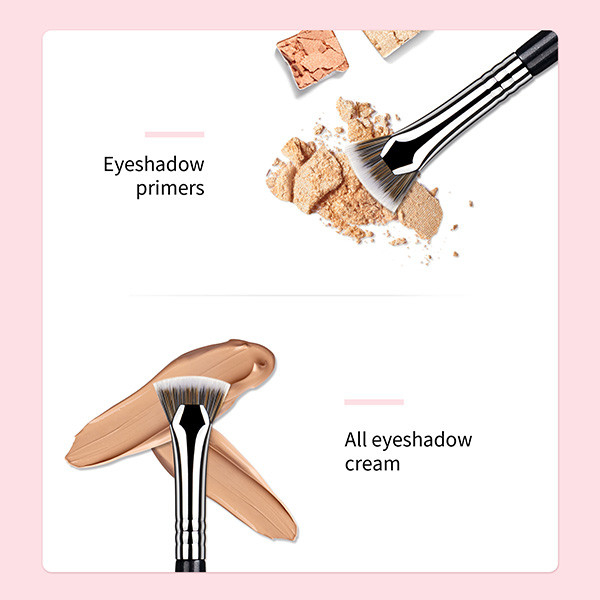 Black Silver 1pc Jessup Makeup Brush For Eyebrow Eyeshadow Lip