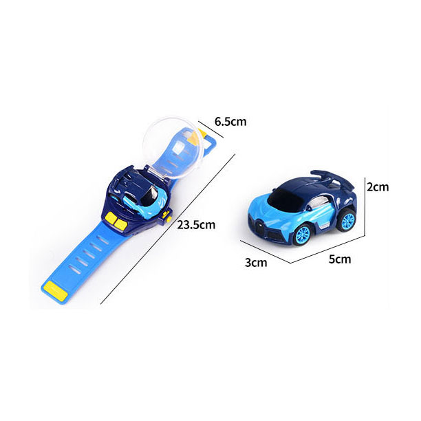 Kids Mini RC Car Watch 2.4 GHz Cartoon RC Racing Car USB Charging 4 Channels for Kids
