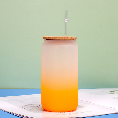 Drop Resistance Clear Glass Water Bottle Household Borosilicate Glass Coffee Tumbler With Straw Large Capacity 8*15cm Customized Acceptable