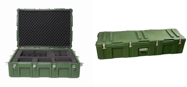 Industrial Outdoor Military Box Rotomolded Green Plastic Storage Cases