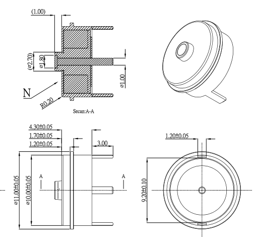 Round Type Magnetic Charger Usb Cable Connector For Electronic Massager
