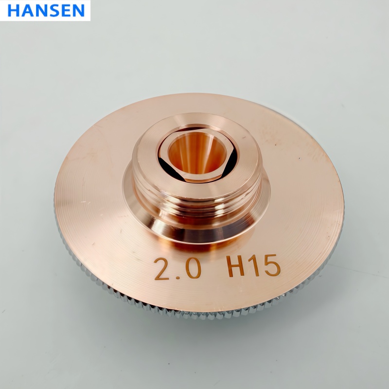 Premium D32 Laser Cutting Nozzle , High-Purity Copper Single & Double Layer Nozzle for Fiber Laser Cutting Machine , Chrome-Plated CNC Cutting