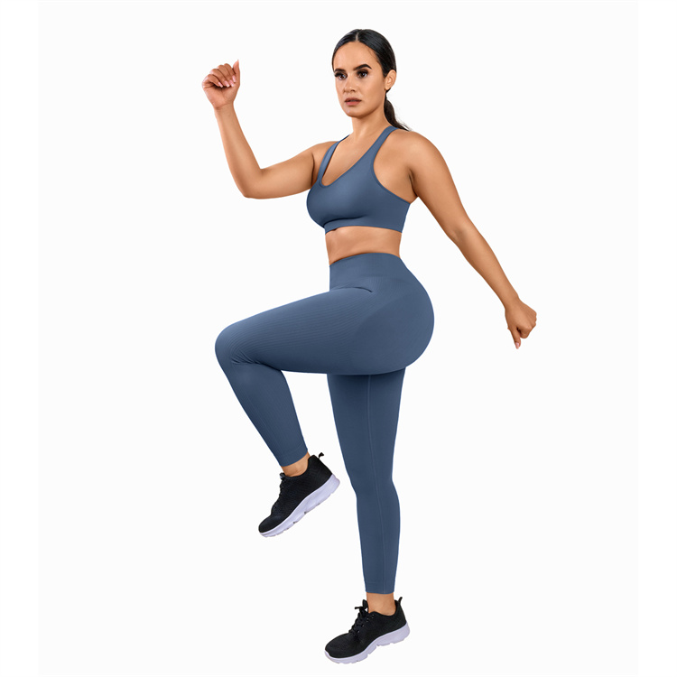 Hexin 's Women's High Waist Yoga Set Eco-Friendly Custom Gym Wear in Seamless Design