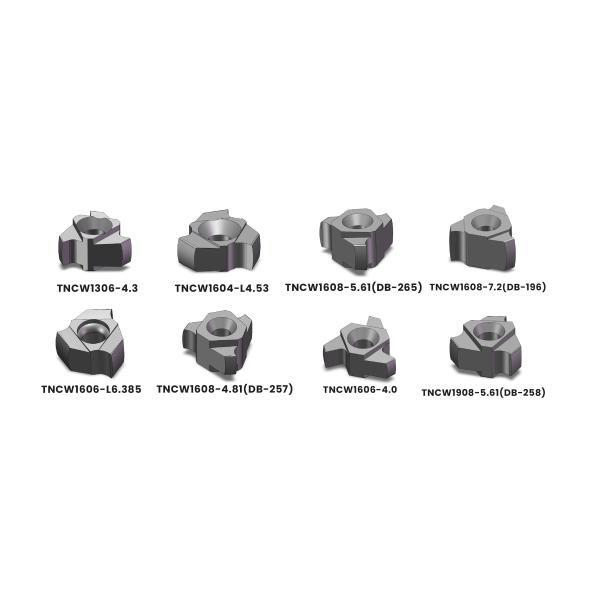 Gray CNC Grooving Insert TNCW1608-7.08 PVD Coating Suitable Difficult-to-machine Materials Except temperature Alloys HYB205