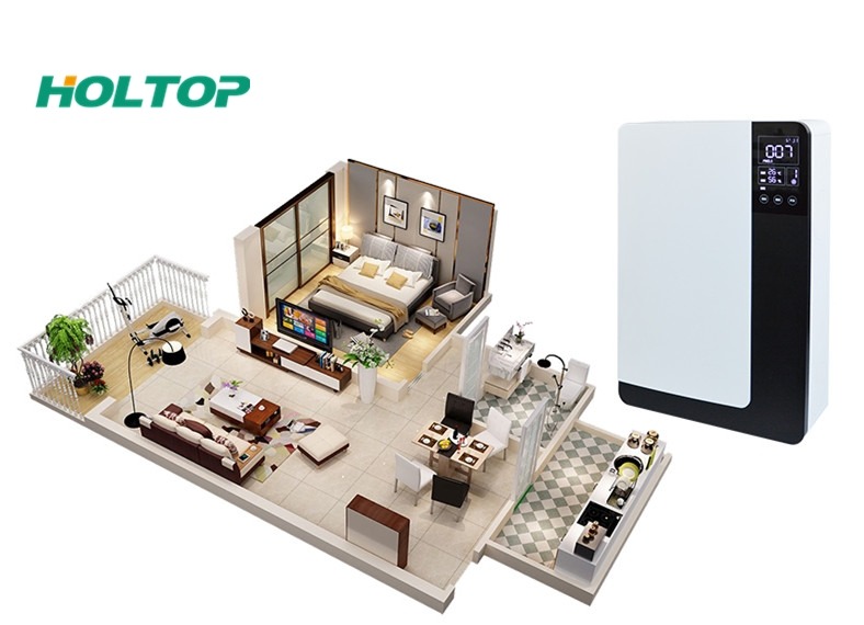 Residential Wall Mounted ERV Energy Recovery Ventilation With PM2.5 Filter Version