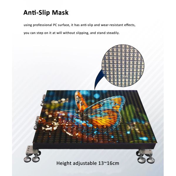 Shopping Mall Sensor Interaction Floor Standing Touch Stage LED Screen Dance Floor LED Display