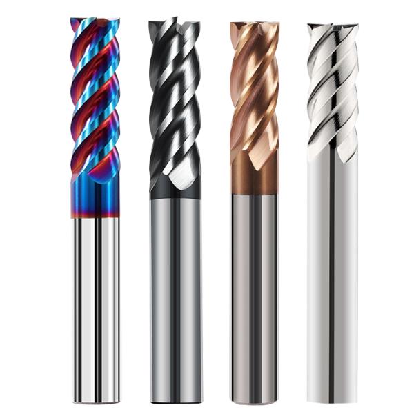 2/4 Flutes Solid Tungsten Carbide End Mill HRC 55/60/65/70 CNC Square Face End Milling Cutter Customizable OEM for Metal Fresas