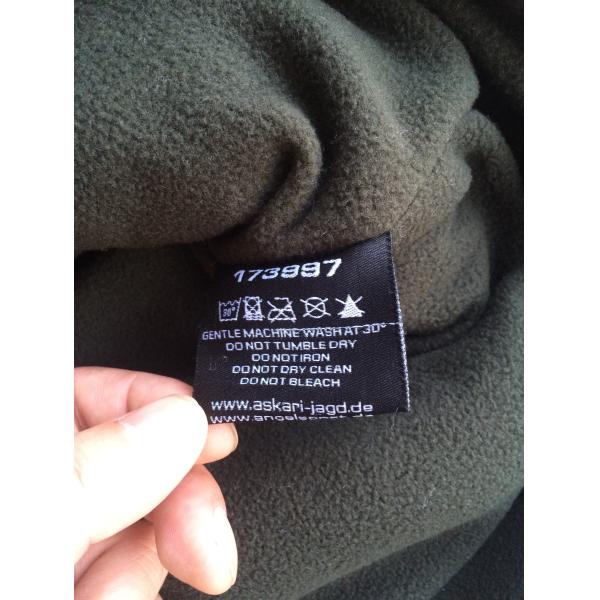 padded jacket, polar fleece jacket, olive green, S-3XL, padding and polarfleece lining, 023L