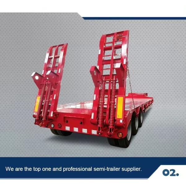 Factory Direct Sales Excellent Load Carrying Capacity 2-Axle 80t Low Bed Container Chassis Flatbed Trailer