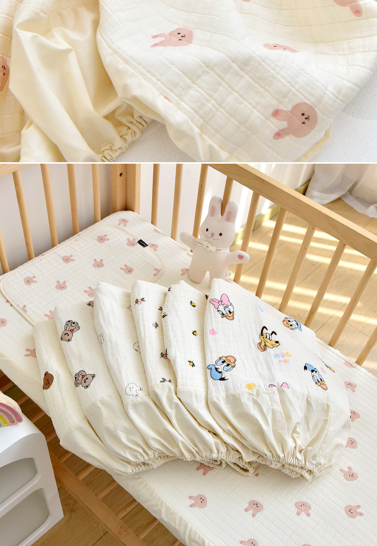 Soft and Breathable Baby Blanket Quilt Made of 100% Cotton Fiber for Newborn Swaddle