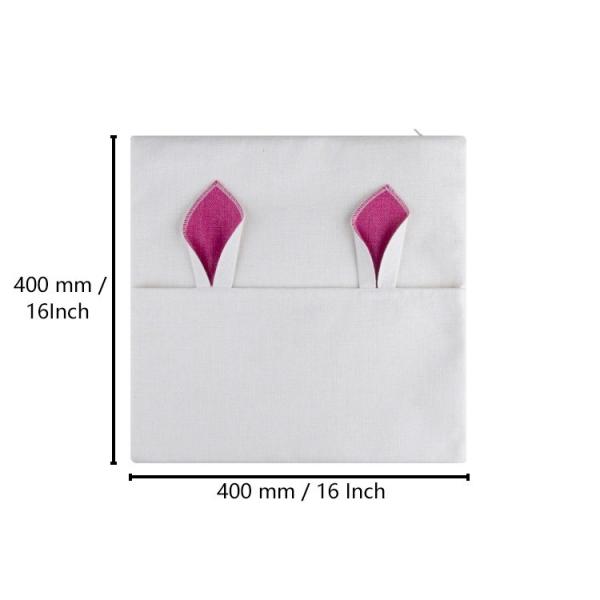 Creative Sublimation Blank Linen Pillow Case With Pocket And Rabbit Ear For Easter Day