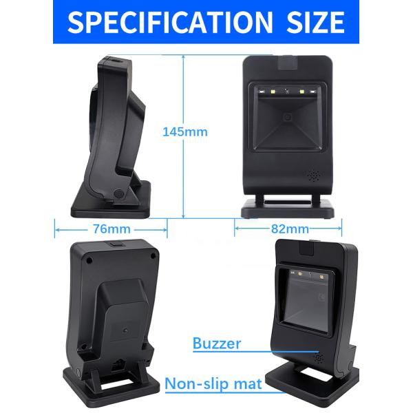 ODM Platform Barcode Scanner QR Code Desktop Bar Code Reader for Supermarket Store Auto Sense Data Matrix Reader