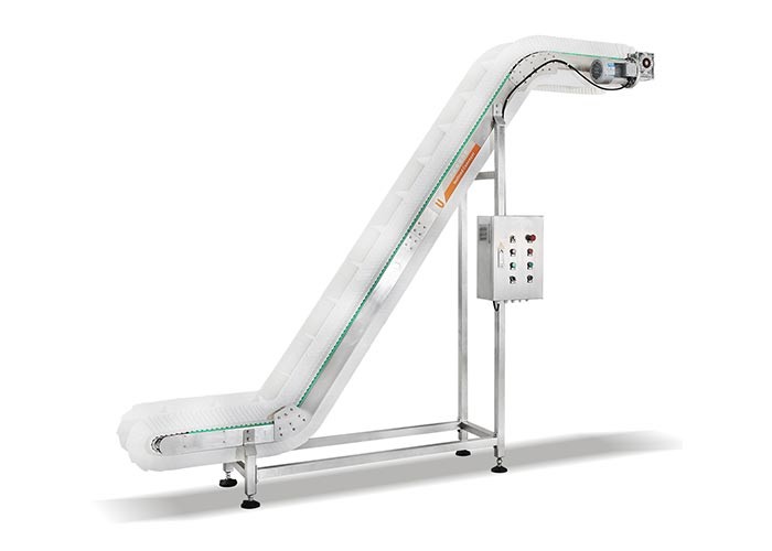 Quality Plastic Belt 304 Stainless Steel Inclined Bucket Elevator Conveyor for sale