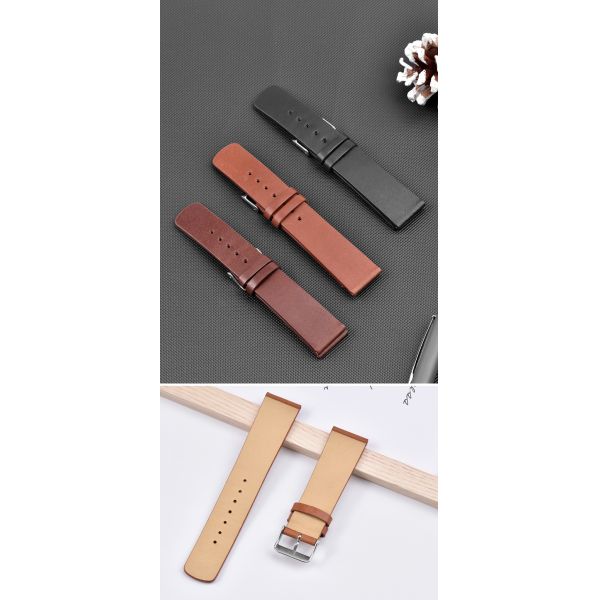 Soft, Glossy Calfskin Leather Strap
