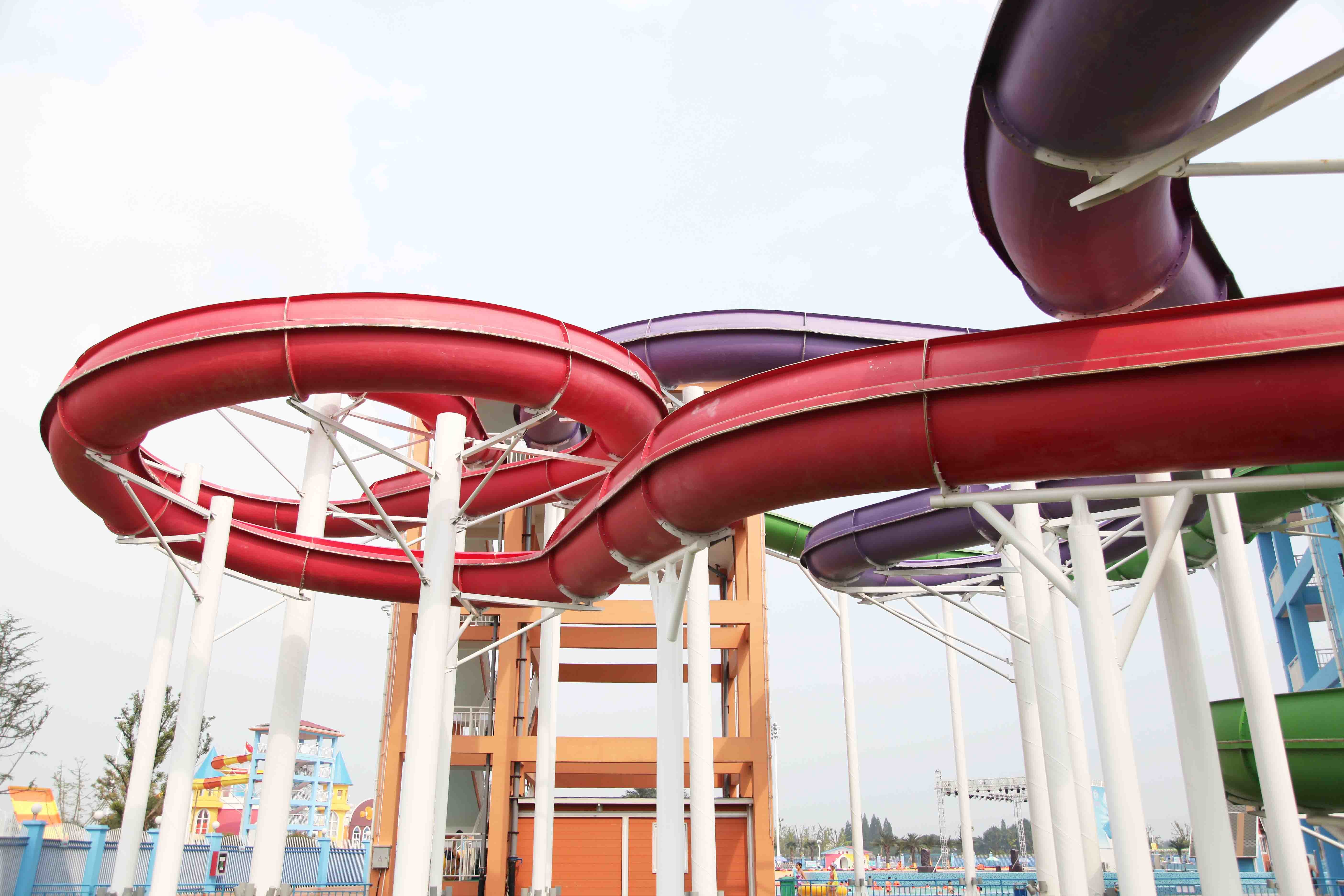 Adult Giant Spiral Fiberglass Water Slide For Outdoor Amusement Park