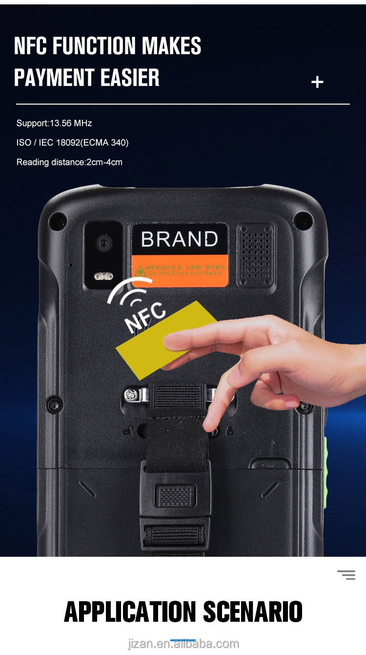Hf Uhf Rfid Lf Reader 16MP Camera GPS Android Mobile JZIOT V9000P PDA 125KHz RFID Card Reader