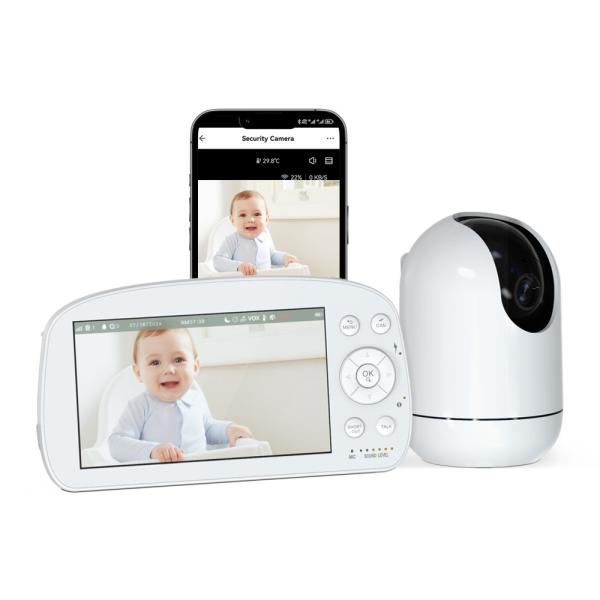 5.5 Inch WiFi Baby Monitor with 1080P PTZ Camera and 5000mAh Battery