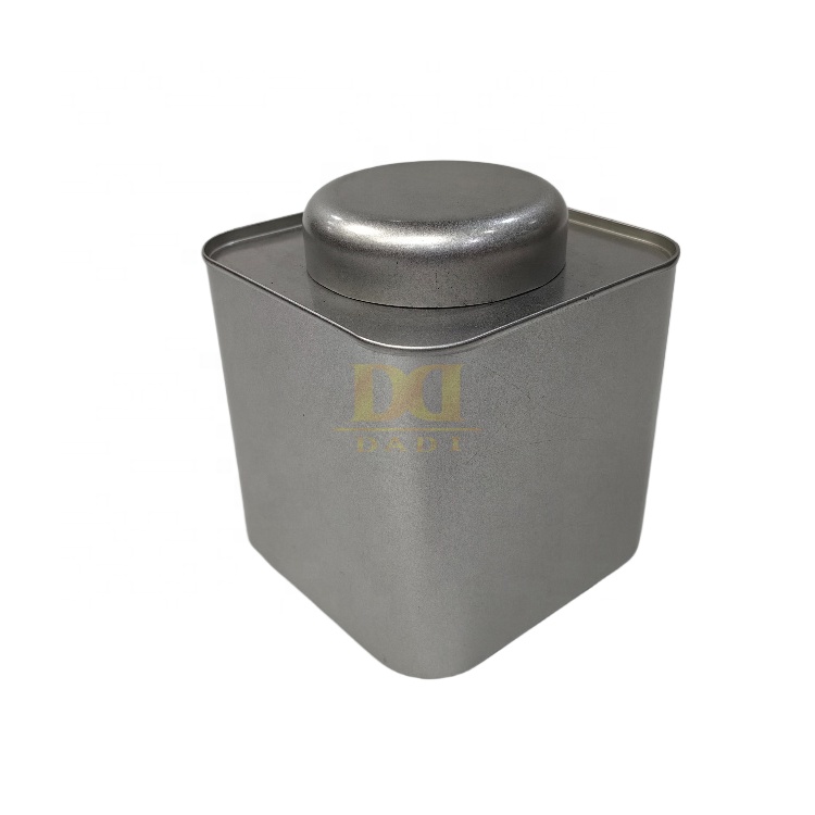 DADI Metal Tea Tin Box Customization Square Empty Tea Tin Boxes Support OEM Printing