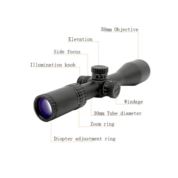 2.5-15X50SFIR Illuminated Reticle Scope With 11 Levels Glass Reticle