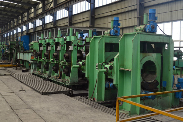 Blue Carbon Steel Pipe Machine 150 * 150mm Pipe Adjustable Square Tube Mill