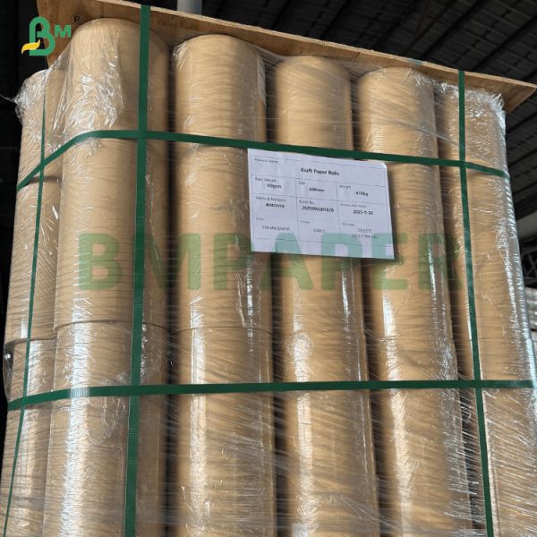 Packaged Kraft Paper Rolls on Pallet
