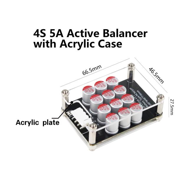 Enerkey 5A 3S 4S 5S 6S 7S 8S 9S 10S 12S 14S 16S 17S 21S Lithium Active Equalizer with Acrylic Plate Li-ion/Lto/Lifepo4 Battery Balancer for Scooter