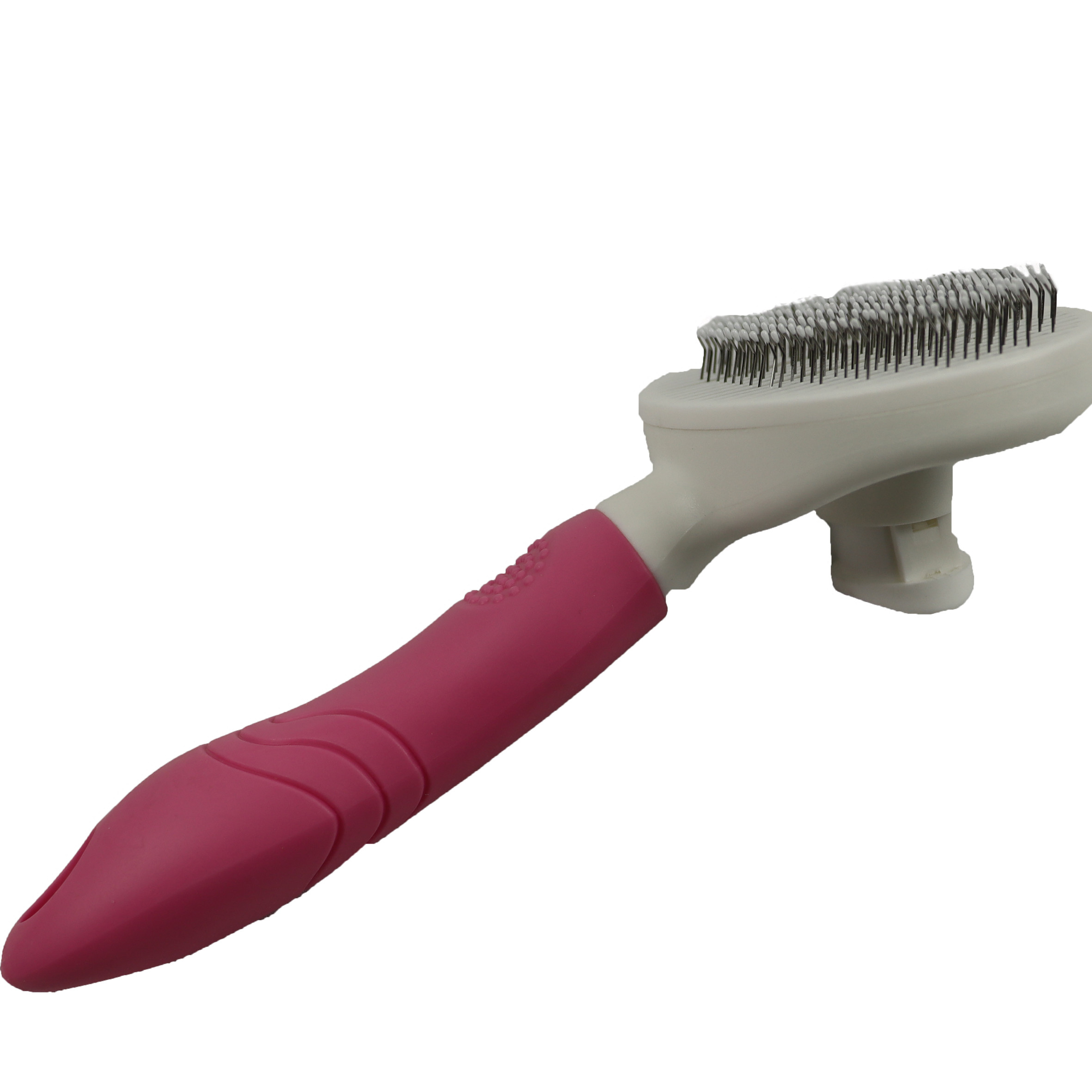 Fine Needle Antibacterial Pet Comb Brush Self Cleaning Slicker Brush For Cats Dogs Hair 171g