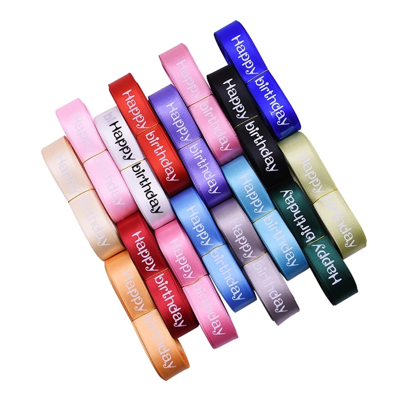 Gift wrapping ribbon custom satin ribbon with custom logo