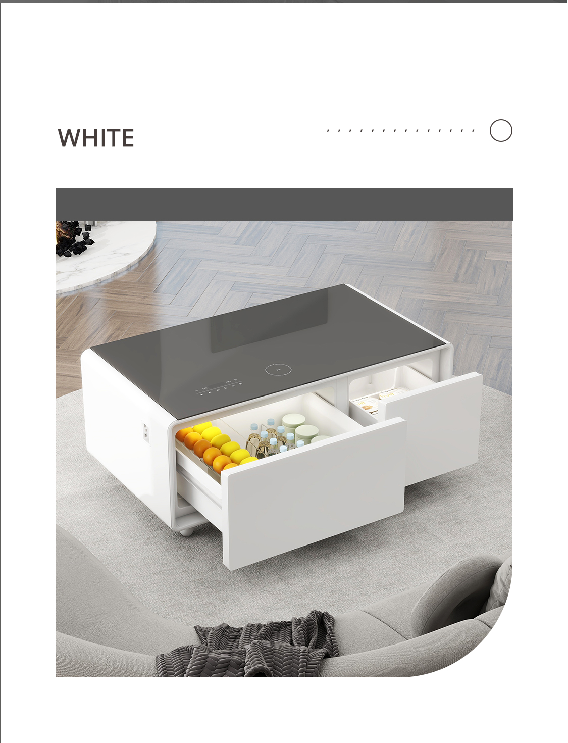 Private Mold Mini Fridge Intelligent Touch Screen Control Table for Beverage Storage