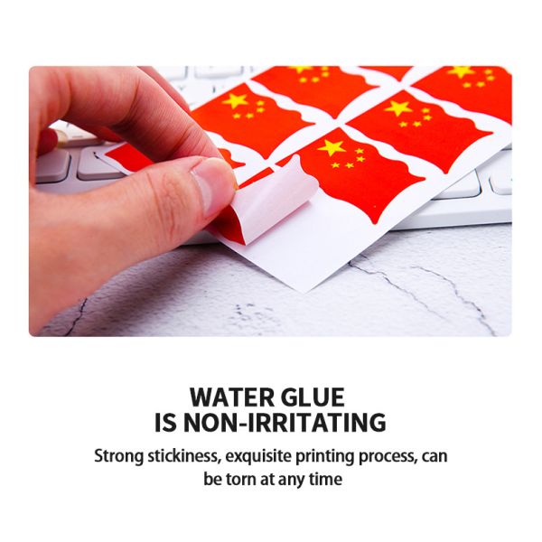 Red Five Pointed Star Red Flag Sticker For Advertising Decoration