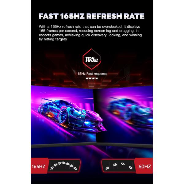 Frameless 27 Inch Gaming Monitor Nano IPS 144Hz 165Hz 180Hz 200Hz 240Hz PC Monitor