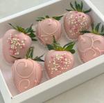 Folded White Strawberry Chocolate Container Box Packing With Clear Window