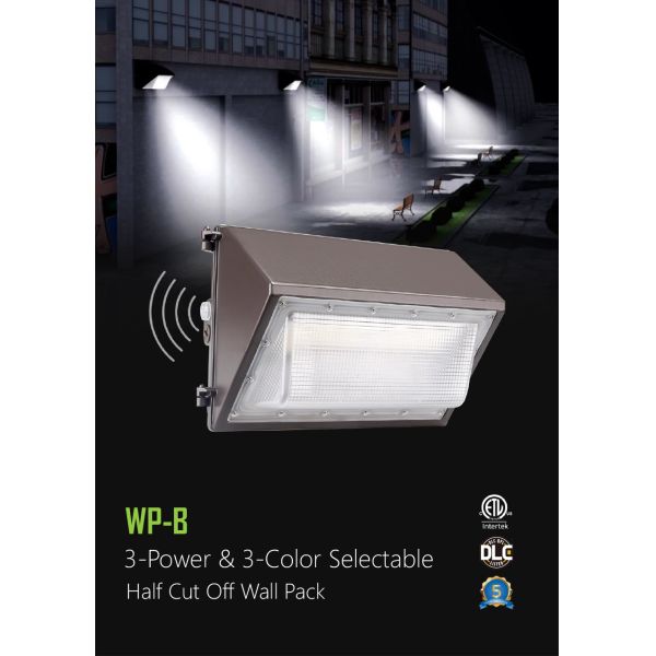 Adjustable power color temperature semicutoff wall light, High efficiency energysaving exterior wall lamp