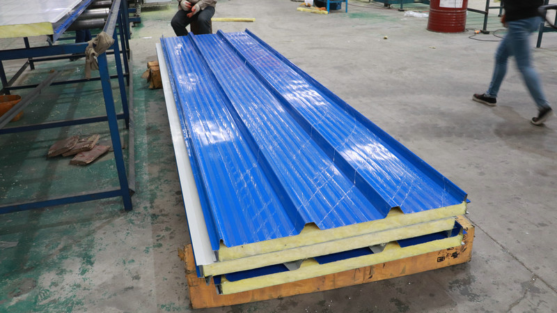 Fireproof Wall Roof 200mm Glass Wool Sandwich Panel