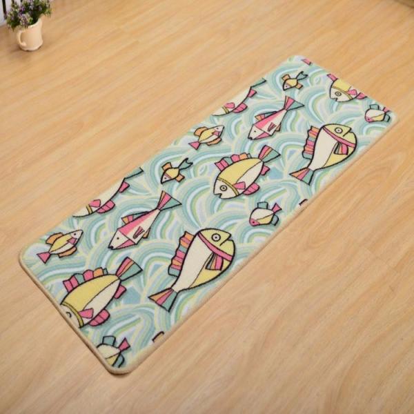 Plain soft pink long pile chenille bath mat