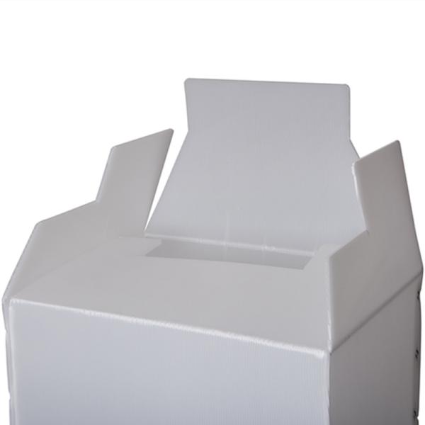 White Large Plastic Crates Recyclable Corrugated Plastic Totes High Sustainability