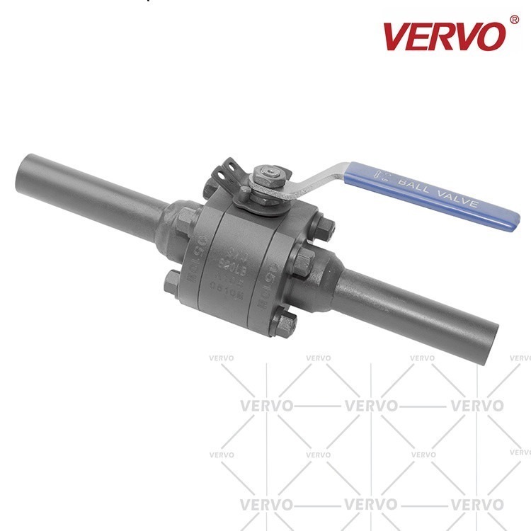 Quality DN25 With Nozzle Ball Valve High Pressure Forged Samll Size Lever Operated Extended Butt Weld Ball Valve with Nipples​ for sale