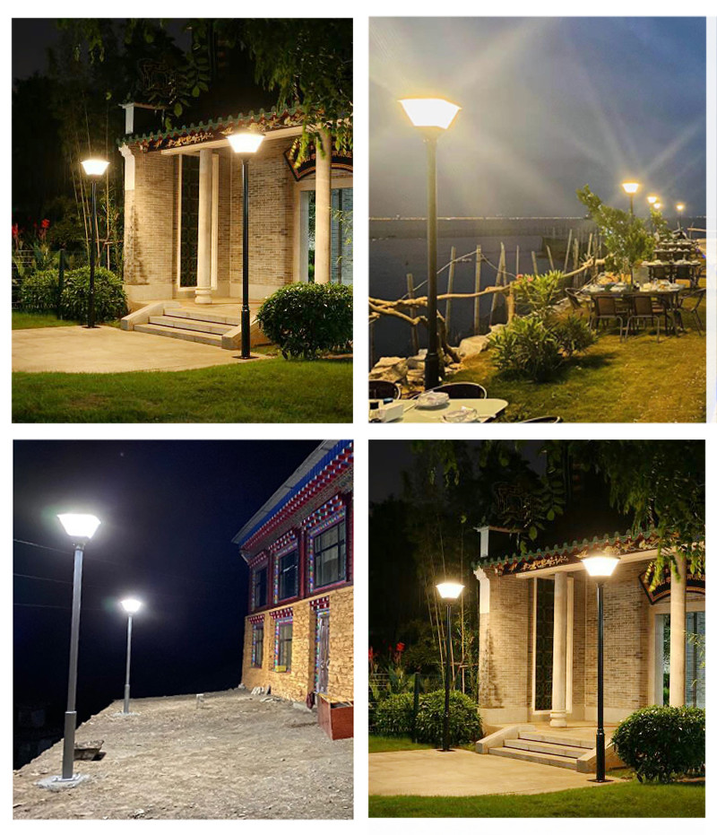 Outdoor IP65 Solar Garden Light Die Casting Aluminum LED Courtyard Street Lamp