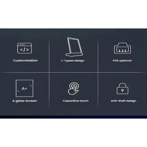 15.6inch L shape octa quad RK3576S android tablet pc business kiosk Built-in battery